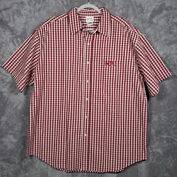 Red NYC World of Disney Mickey Button Down Shirt XL - Picture 1 of 6